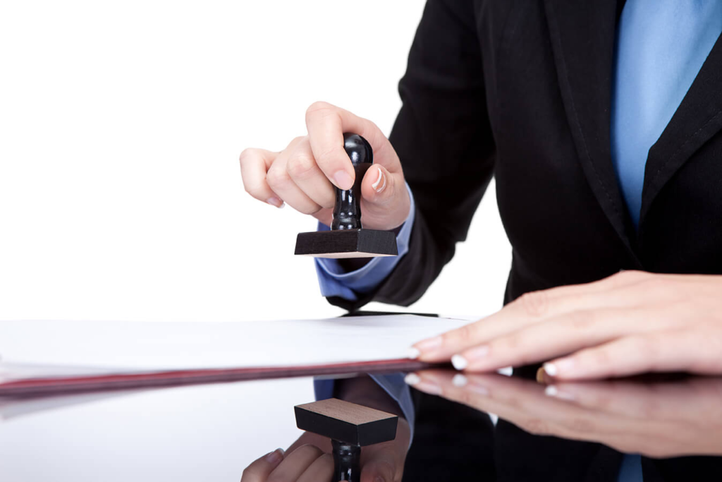 image notary seal stamping