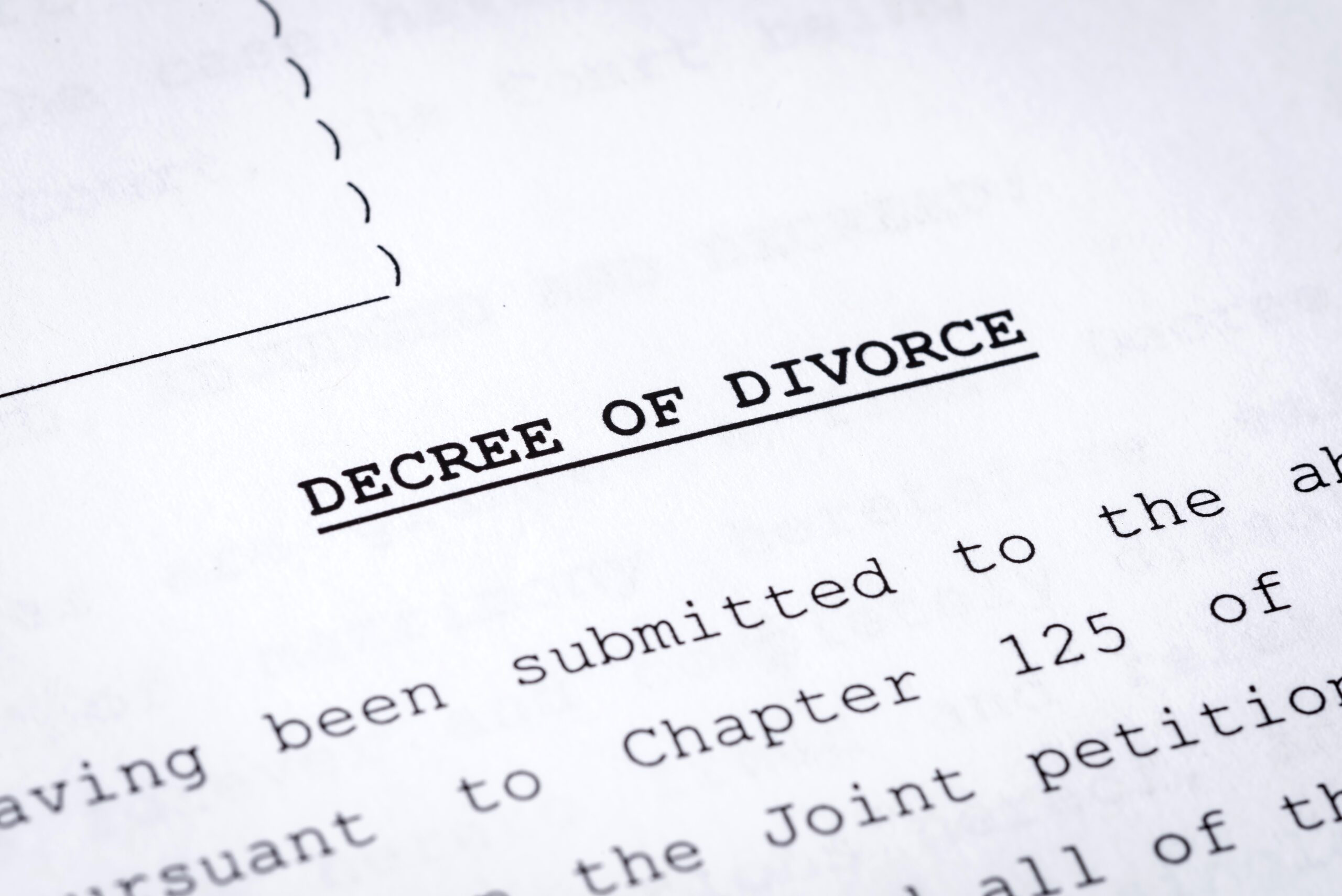 Decree of Divorce Certified copy of divorce decree.